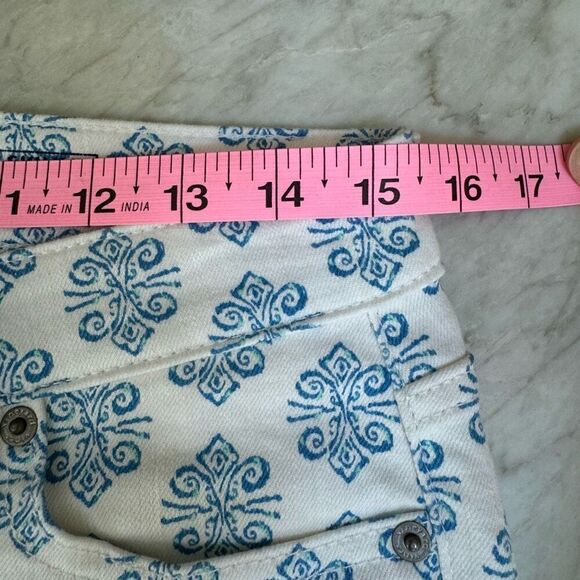 VINEYARD VINES MEDALLION PRINT DENIM MIDRISE SKINNY JEANS BLUE JAY size 6 - Picture 6 of 8